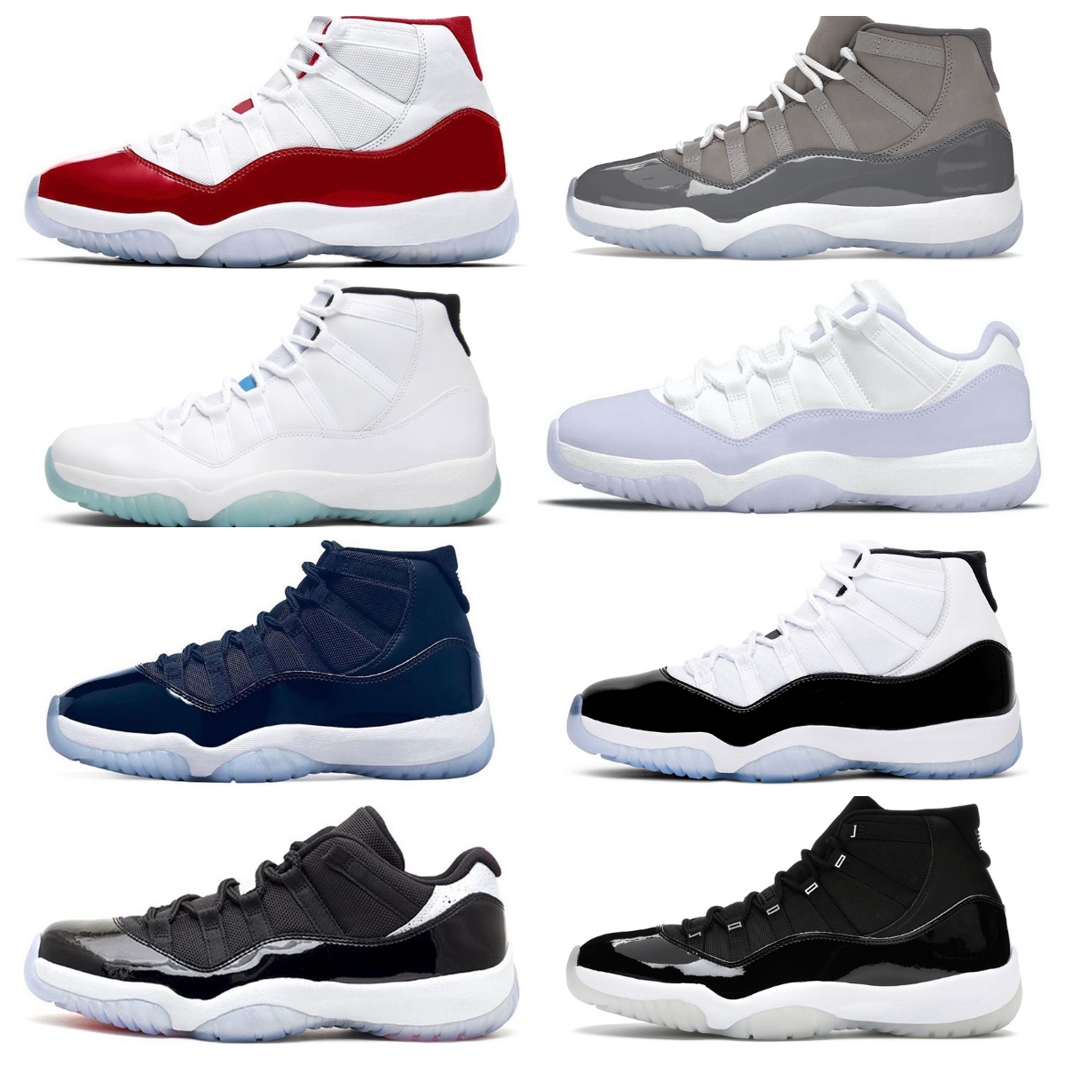 Jumpman 11 11s Basketball Shoes Men Women Cherry 72-10 Low Cool Grey 25th Anniversary Bred WIN LIKE 96 Pure Violet Gamma blue Concord 45 Mens Trainers Sport Sneakers, Bubble package bag
Jumpman 11 11s Basketball Shoes Men Women Cherry 72-10 Low Cool Grey 25th Anniversary Bred WIN LIKE 96 Pure Violet Gamma blue Concord 45 Mens Trainers Sport Sneakers, Bubble package bag