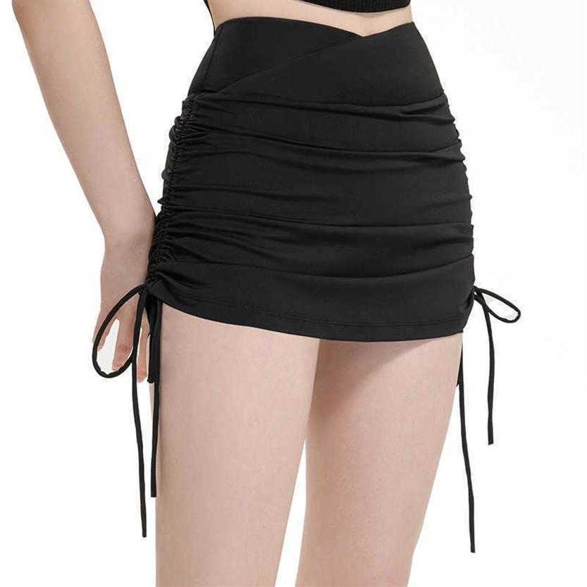Drawstring High Waist Sports Skirt Yoga Outfits Women's Quick Drying Shorts Underwear Trousers Running Light Proof Dress Fitn255n, Black
Drawstring High Waist Sports Skirt Yoga Outfits Women's Quick Drying Shorts Underwear Trousers Running Light Proof Dress Fitn255n, Black