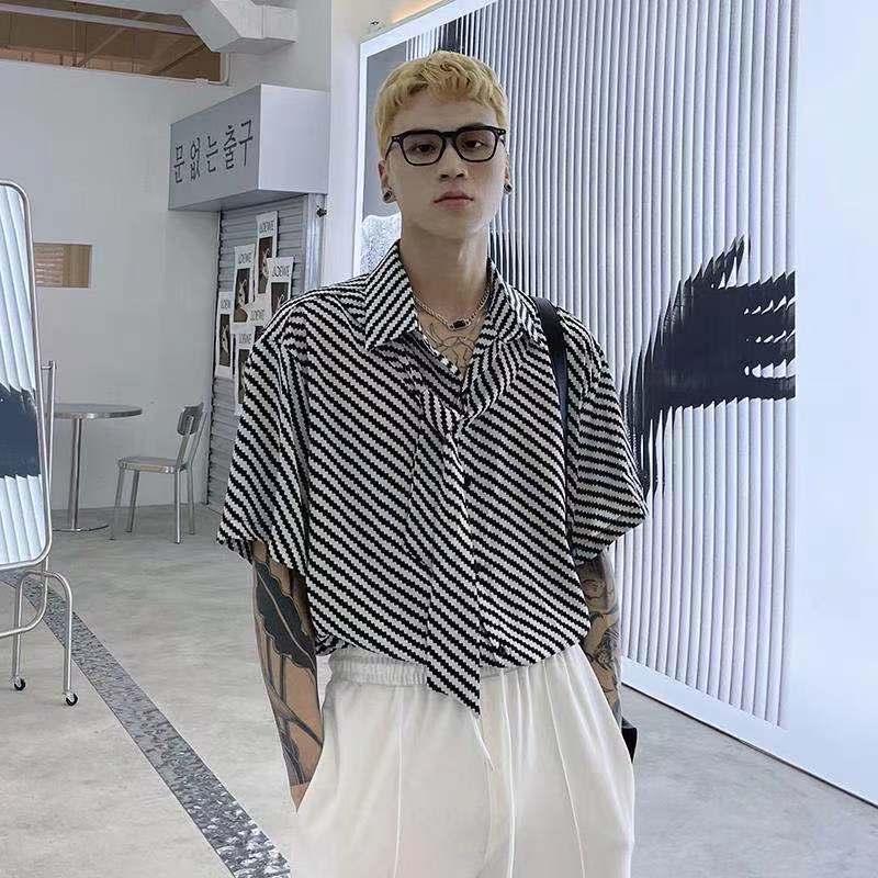 Men' Casual Shirts Send Tie Summer Men' Ice Silk Short Sleeve Lapel Collar Fashion Trend Handsome Stripe Printing -2XLMen, Black
Men' Casual Shirts Send Tie Summer Men' Ice Silk Short Sleeve Lapel Collar Fashion Trend Handsome Stripe Printing -2XLMen, Black
