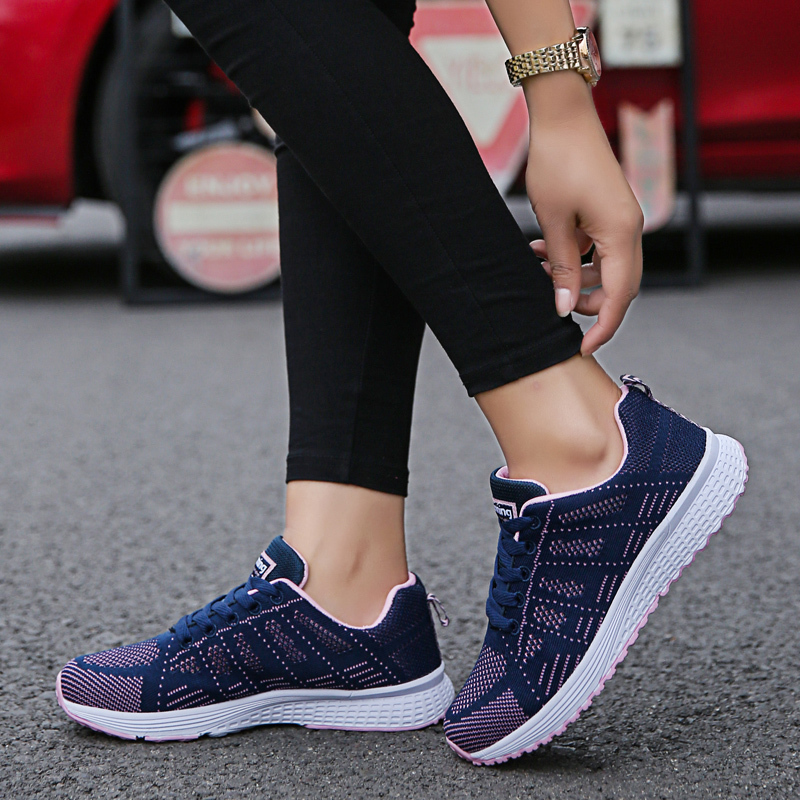 Women's Sneakers Couples Running Shoe Lace Up Breathable Lightweight Casual Sports Shoes Outdoor Walking 220511