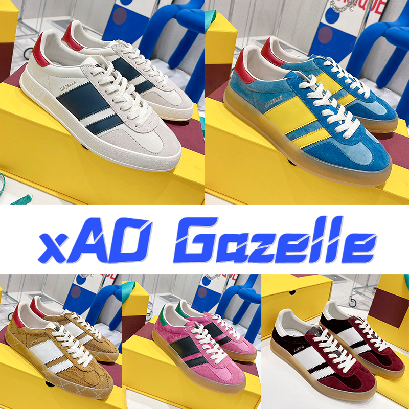 xAD Gazelle Casual Shoes designer Mens womens Sneaker White suede Blue silk Beige Ebony Canvas men Women Trainers Green Pink Red Velvet Fashion comfortable sneakers, No.10- shoes box
xAD Gazelle Casual Shoes designer Mens womens Sneaker White suede Blue silk Beige Ebony Canvas men Women Trainers Green Pink Red Velvet Fashion comfortable sneakers, No.10- shoes box
