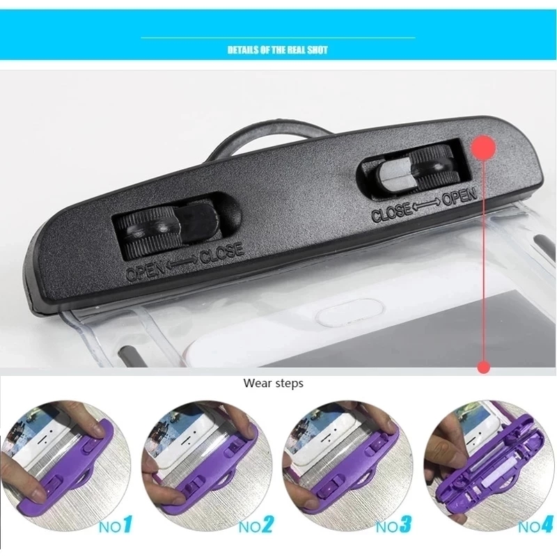 Universal Floating Airbag Waterproof Swimming Bag Cases Luminous Gadget Beach Pouch Swim Bags Cover For iPhone 16 16e 15 14 Plus 13 12 Pro Max 3.5-6 I