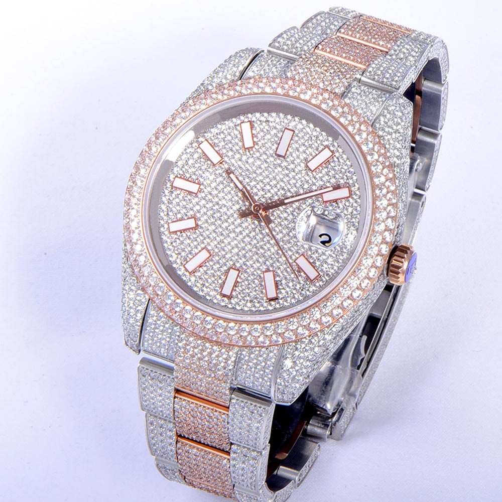 Full Diamond Mens Watch Automatic Mechanical Watches 41mm With Diamond-studded Steel Women Fashion Business Wristwatches Bracelet Montre de Luxe jlfashion, Colour 1
Full Diamond Mens Watch Automatic Mechanical Watches 41mm With Diamond-studded Steel Women Fashion Business Wristwatches Bracelet Montre de Luxe jlfashion, Colour 1