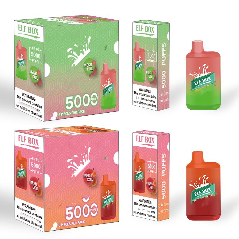 SUPERIA DOLODA ELF BOX 5000puffs Disposable E cigarettes Mesh Coil 12ml Pod 650mah Rechargeable Battery 10+ Colors
SUPERIA DOLODA ELF BOX 5000puffs Disposable E cigarettes Mesh Coil 12ml Pod 650mah Rechargeable Battery 10+ Colors