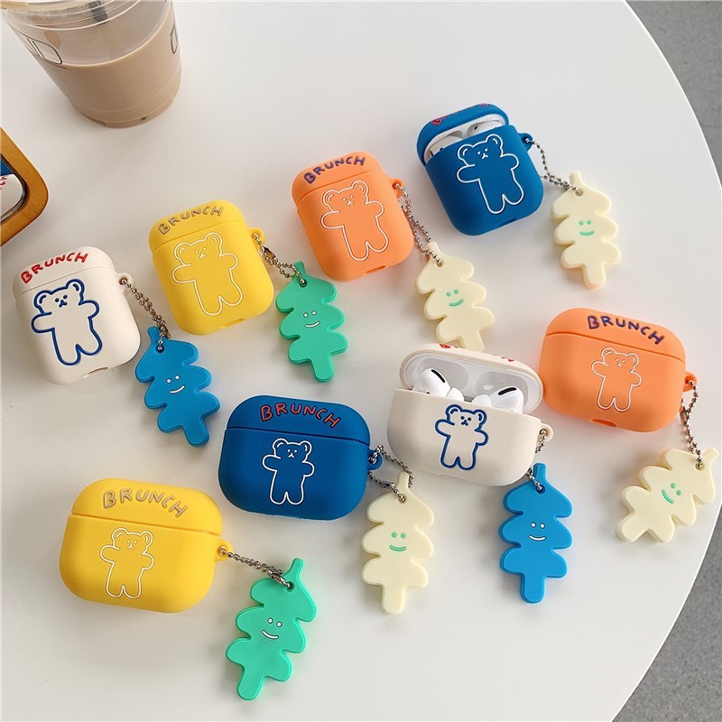 3D brunch bear keychain silicon Earphone Headset Case For Airpods pro air pods 3 cover for airpods 1 2 cute Bluetooth coque
3D brunch bear keychain silicon Earphone Headset Case For Airpods pro air pods 3 cover for airpods 1 2 cute Bluetooth coque