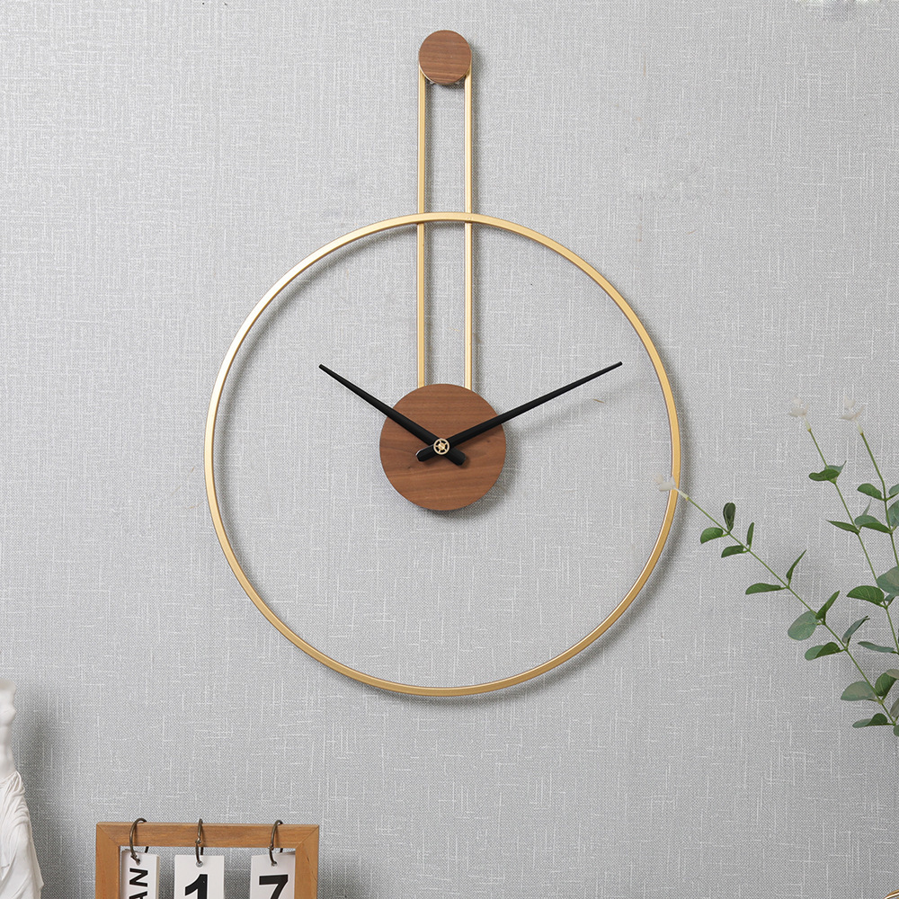Simple Wrought Iron Wall Clocks Quartz Bedroom Decoration Living Room Home Decorative Modern Hungclock
