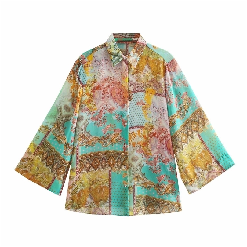 Blouses Women Summer Printed Oversized Shirt Long Sleeves Fashion Casual Vintage Chic Lady Shirts Woman Tops haut femme 210709
Blouses Women Summer Printed Oversized Shirt Long Sleeves Fashion Casual Vintage Chic Lady Shirts Woman Tops haut femme 210709