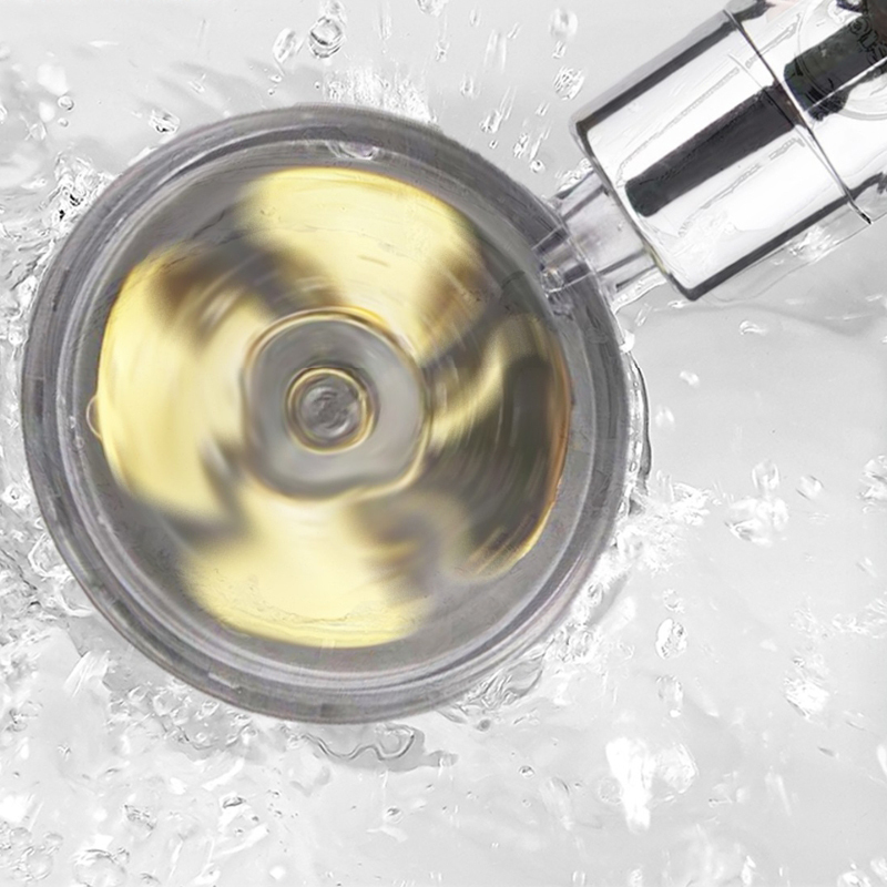 Shower Head Water Saving Flow 360 Degrees Rotating With Small Fan ABS Rain High Pressure spray Nozzle Bathroom Accessories 2204014630986