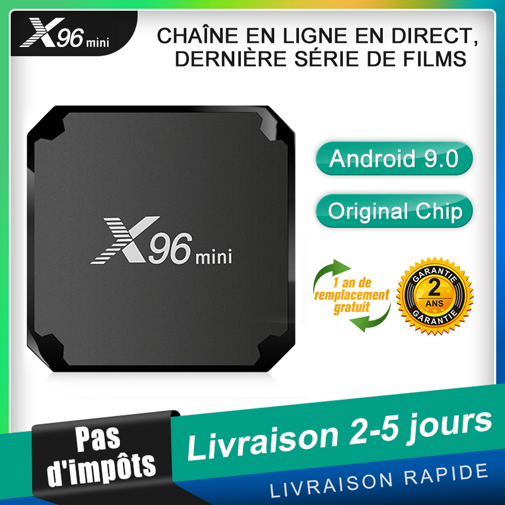 Android 9.0 TV Box X96 Mini Amlogic S905W Quad Core Smart 4K Player Free Watch Francais Europe TV Full HD Sport Live VOD
Android 9.0 TV Box X96 Mini Amlogic S905W Quad Core Smart 4K Player Free Watch Francais Europe TV Full HD Sport Live VOD