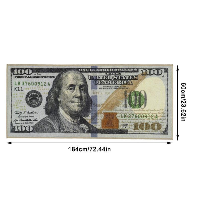 Carpets Hallway Entrance Doormat Us Dollar Money Pattern Rugs Nonslip Velvet Floor Mat Living Room Bedroom Plush Carpet Alfombra 9600804