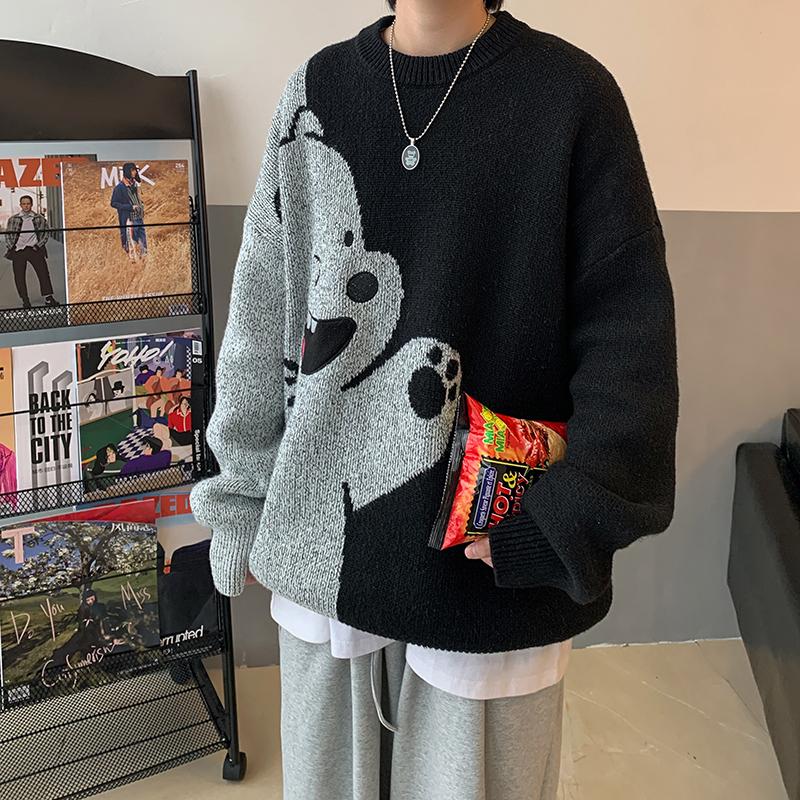 Men's Sweaters Men's Hip-hop Streetwear Harajuku Sweater Crew Neck Retro Japanese Anime Bear Couple Knit 2022 Fall/winter Warm PulloverM, Add wool1
Men's Sweaters Men's Hip-hop Streetwear Harajuku Sweater Crew Neck Retro Japanese Anime Bear Couple Knit 2022 Fall/winter Warm PulloverM, Add wool1