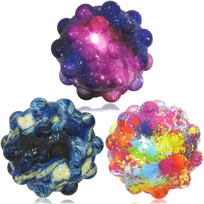 3D Fidget Ball Toy Sensory Stress Balls Push Bubble Hand Exercise Anxiety Relief Focus Squeeze Toys for Girls Kids Toddlers Autism ADHD and More
3D Fidget Ball Toy Sensory Stress Balls Push Bubble Hand Exercise Anxiety Relief Focus Squeeze Toys for Girls Kids Toddlers Autism ADHD and More