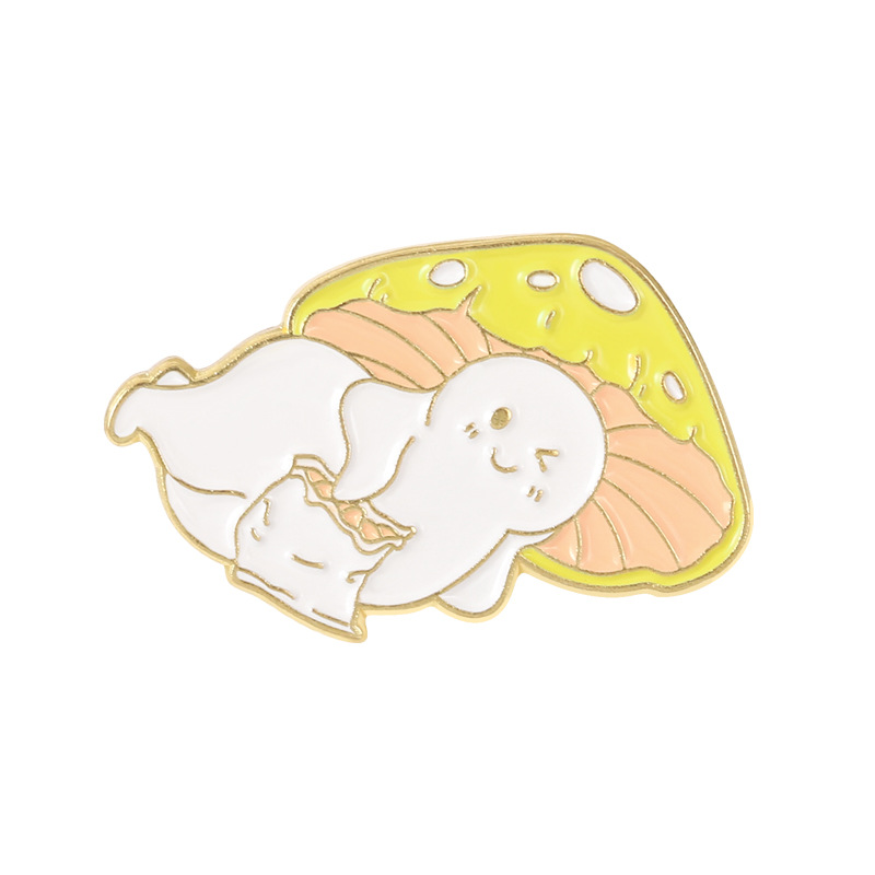 Cute Mushroom Kawaii Cartoon Brooches Pin for Women Fashion Dress Coat Shirt Demin Metal Funny Brooch Pins Badges Backpack Gift Je