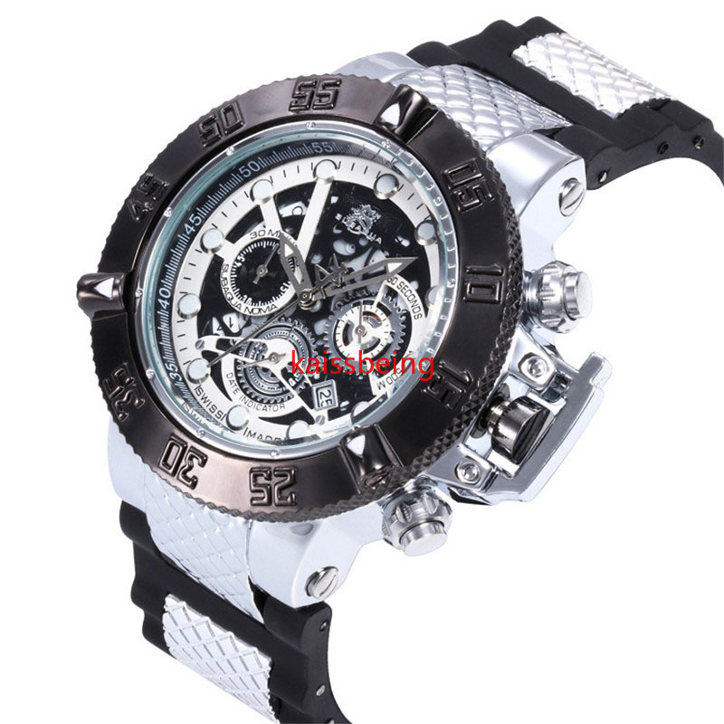 ksa TOP Quality Undefeated RESERVE 100% Function All Work Wristwatch Analog Quartz Mens Fashion Business Watch Reloj Hombres, Box