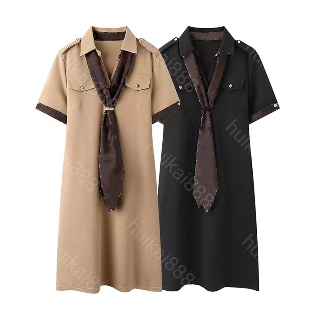 Designer women's Casual Dresses fashion L printed scarf V neck high-end brand dress for woman, Customize
Designer women's Casual Dresses fashion L printed scarf V neck high-end brand dress for woman, Customize