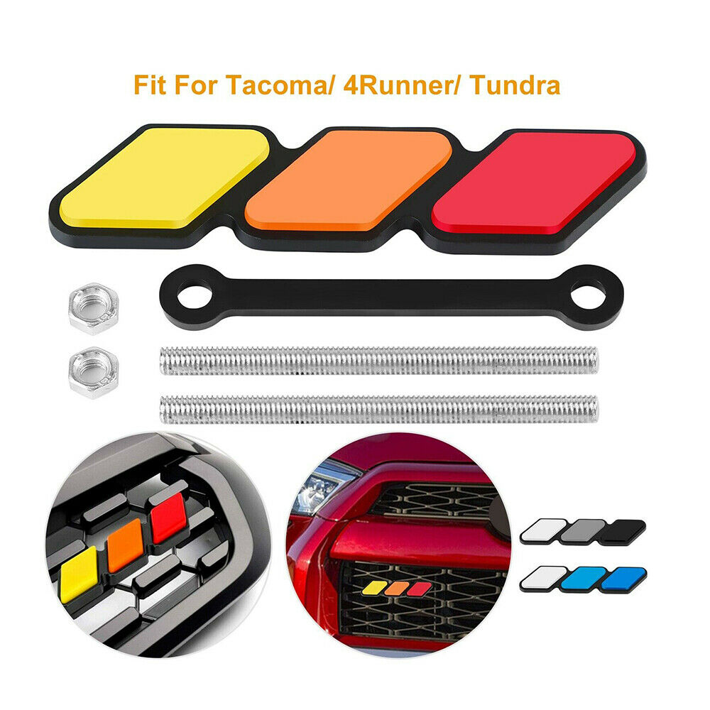 Tri-color 3Grille Badge Emblem For 18 19 Toyota Tacoma 4Runner Tundra Decal Decor, Chrome
Tri-color 3Grille Badge Emblem For 18 19 Toyota Tacoma 4Runner Tundra Decal Decor, Chrome
