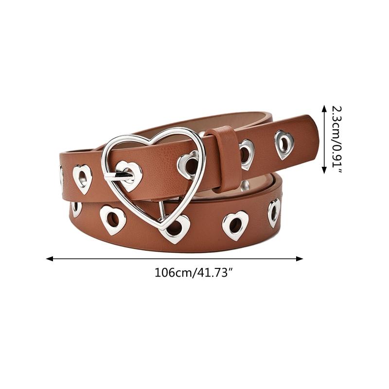 Belts Heart Shaped Buckle Belt Vintage Punk Waist Retro Leather Waistband Ladies Hollow DXAA, Black
Belts Heart Shaped Buckle Belt Vintage Punk Waist Retro Leather Waistband Ladies Hollow DXAA, Black