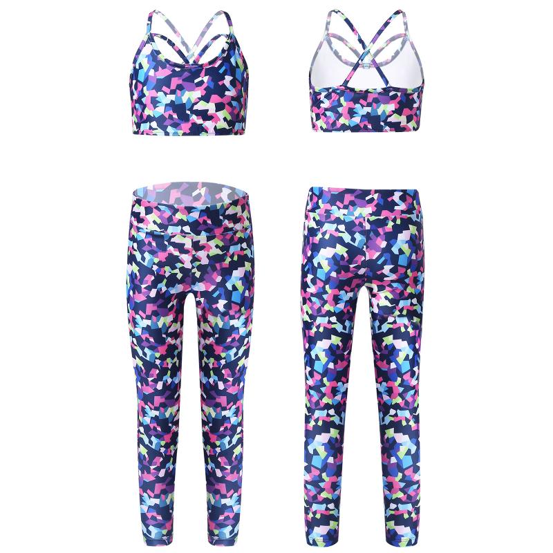 Running Sets Kids Girls Colorful Print Tracksuit Set Sleeveless Active Workout Gym Sports Bra Top High Waist Leggings Pants 2Pcs SetRunning, Black
Running Sets Kids Girls Colorful Print Tracksuit Set Sleeveless Active Workout Gym Sports Bra Top High Waist Leggings Pants 2Pcs SetRunning, Black