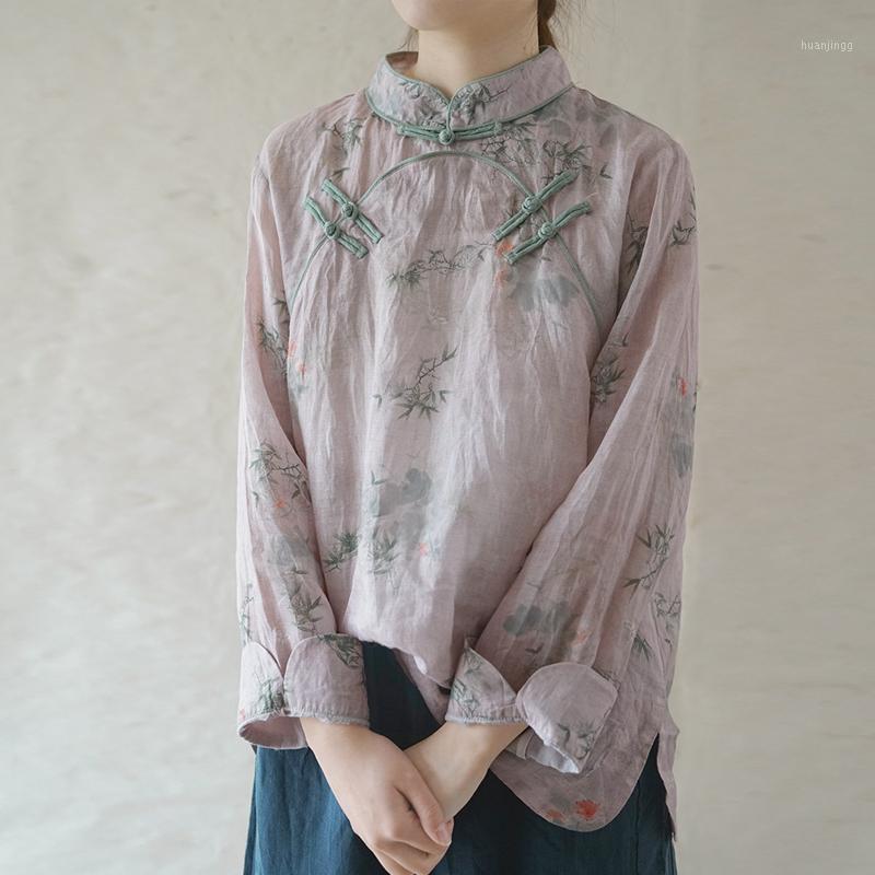 Women's Blouses & Shirts Johnature Women Vintage Print Floral Ramie Button 2022 Spring Stand Nine Sleeve Tops Chinese Style, Blue
Women's Blouses & Shirts Johnature Women Vintage Print Floral Ramie Button 2022 Spring Stand Nine Sleeve Tops Chinese Style, Blue