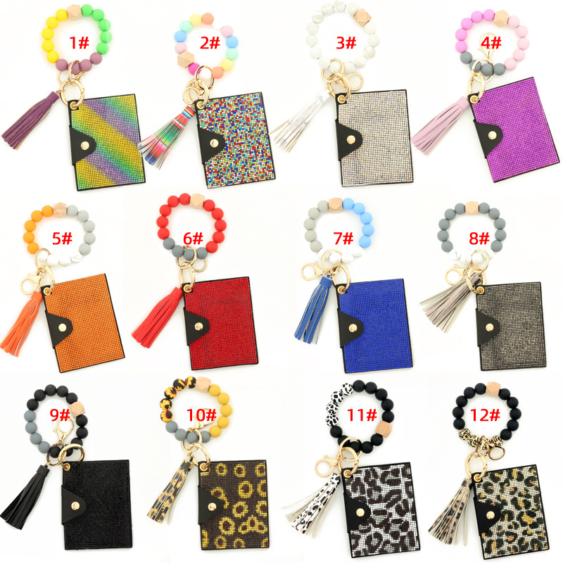 New Diamond Coin Purse wallet Silicone Bead Bracelet Card PU Leather Ladies Wallet Keychain Leopard Print Holder, #7
New Diamond Coin Purse wallet Silicone Bead Bracelet Card PU Leather Ladies Wallet Keychain Leopard Print Holder, #7