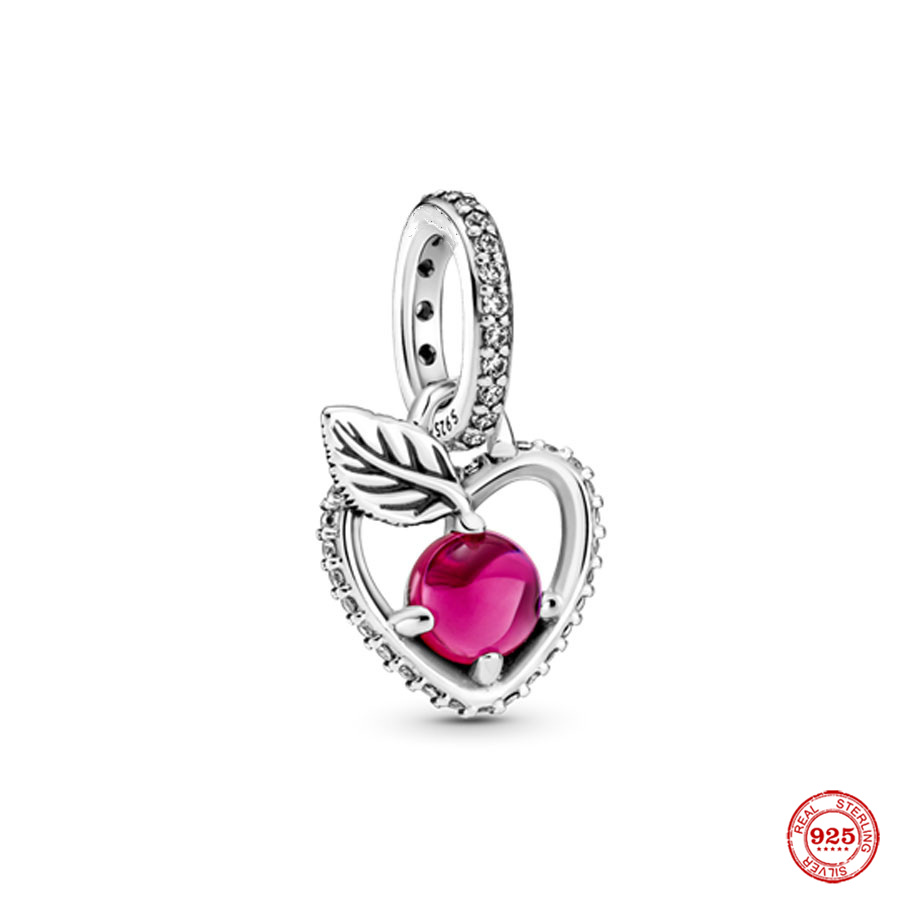 New 925 Sterling Silver Family Mom Daughter Charm Pink Crown Pendant Love Clip Beads for Original Bracelet DIY Jewelry