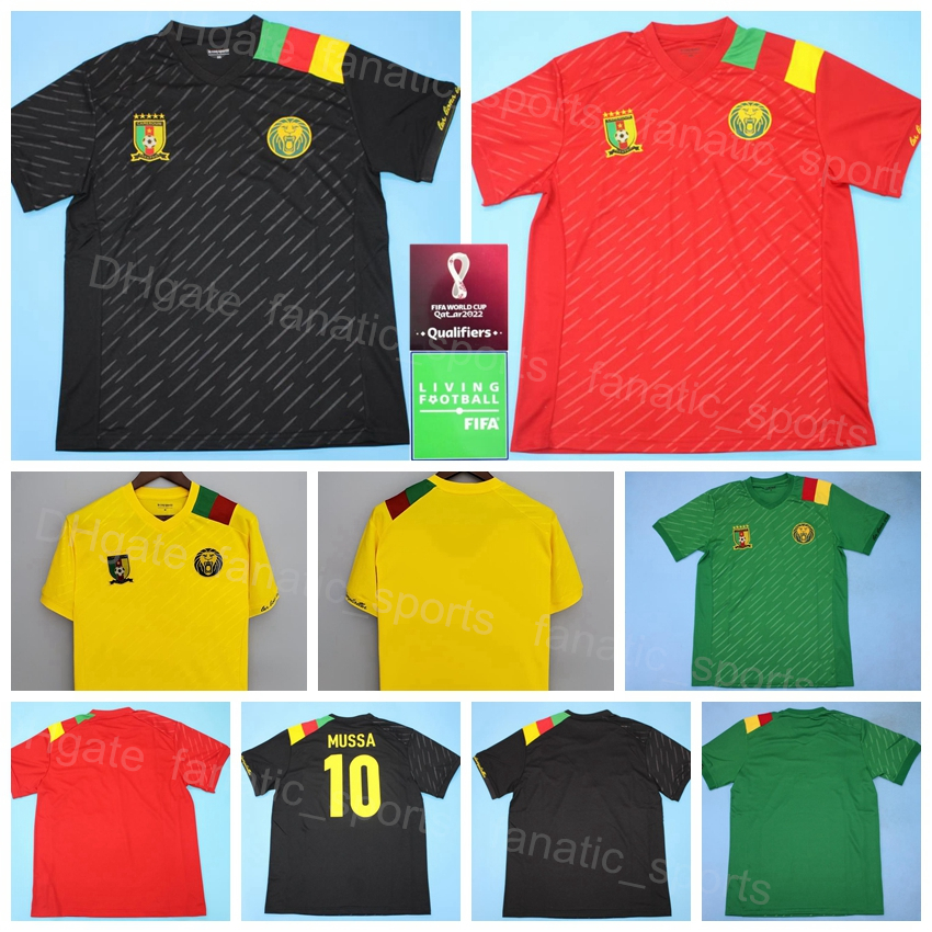 2022 Qatar World Cup Cameroon 10 ABOUBAKAR Soccer Jerseys 12 EKAMBI 13 CHOUPO-MOTING 5 NGADEU-NGADJUI 23 ONANA 6 OYONGO 9 ETOO ANGUISSA NGAMALEU