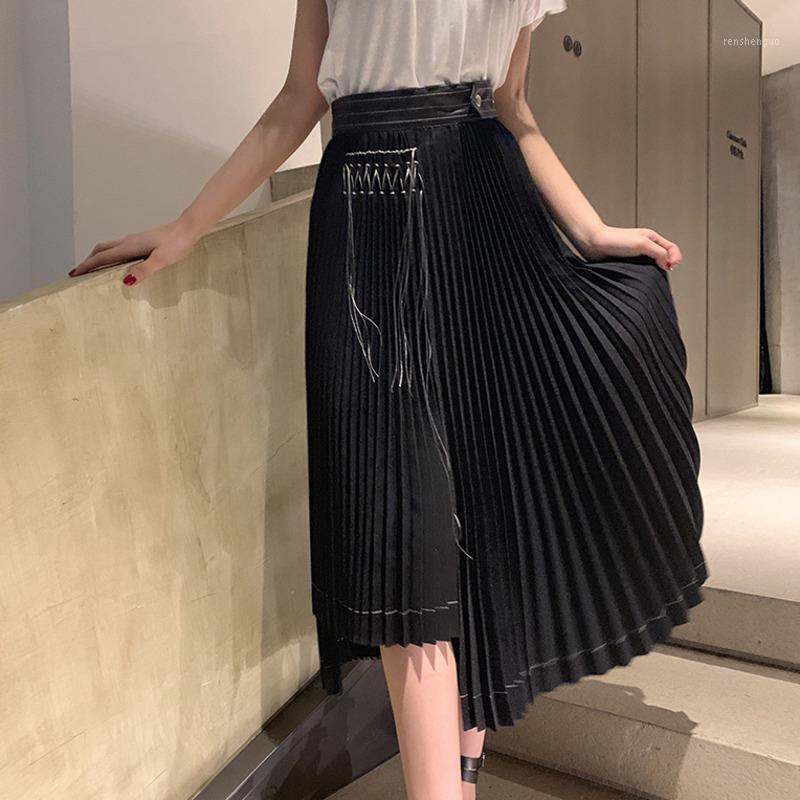 Fashion Solid Color Lace Tassel High Waist Stitching Pleats Irregular Woman Skirt Casual Tide Autumn Winter TV312 Skirts, Black
Fashion Solid Color Lace Tassel High Waist Stitching Pleats Irregular Woman Skirt Casual Tide Autumn Winter TV312 Skirts, Black