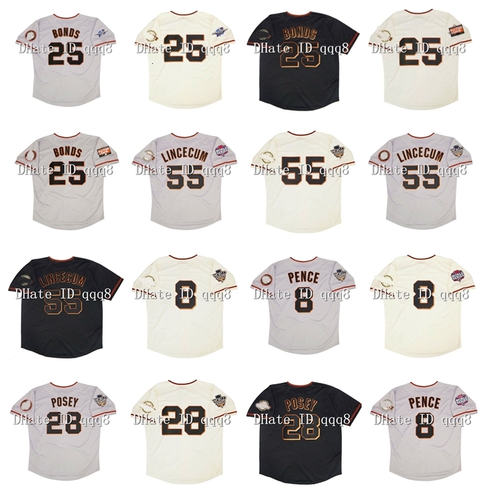 NiK1 2002 Retro 25 Barry Bonds Jersey 55 Tim Lincecum 8 Hunter Pence 28 Buster Posey 2010 2012 WS Patch 2007 All Star Vintage Baseball Jerseys
NiK1 2002 Retro 25 Barry Bonds Jersey 55 Tim Lincecum 8 Hunter Pence 28 Buster Posey 2010 2012 WS Patch 2007 All Star Vintage Baseball Jerseys