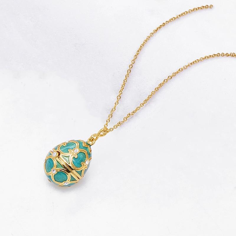 Pendant Necklaces Selling Enamel Drop Can Open Flowers Easter And Christmas Gifts With Egg Necklace