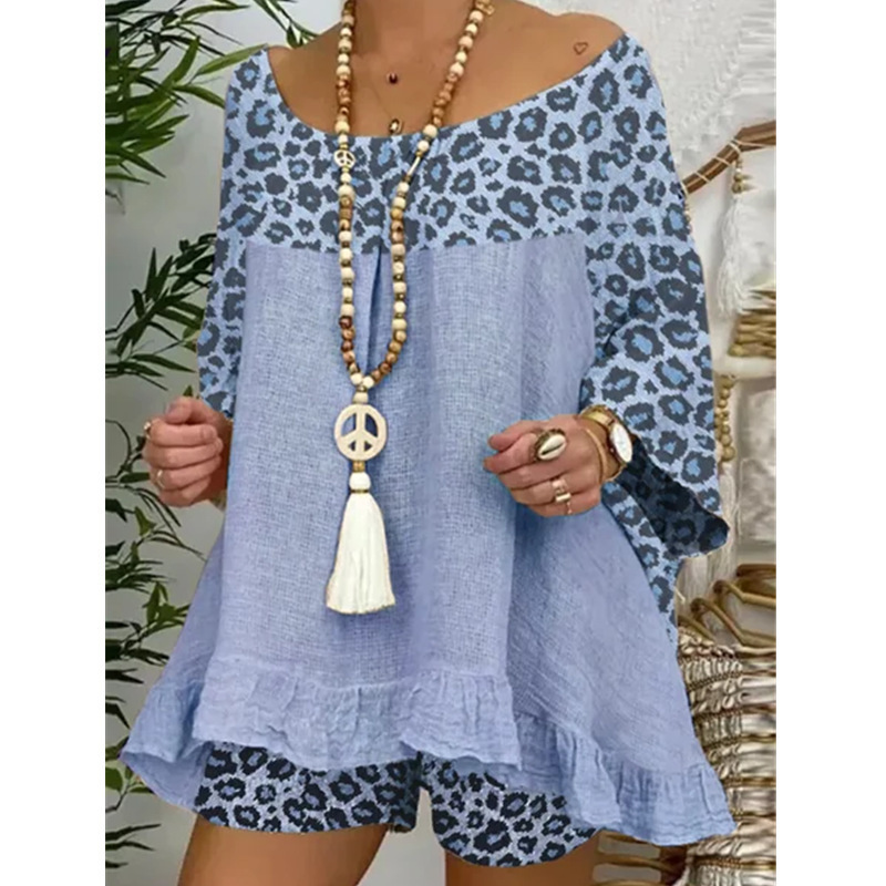 Casual Sets Women Summer Fashion Two Piece Loose Ladies Long Tee Shirts and Shorts Outfit Plus Size 4XL 220509