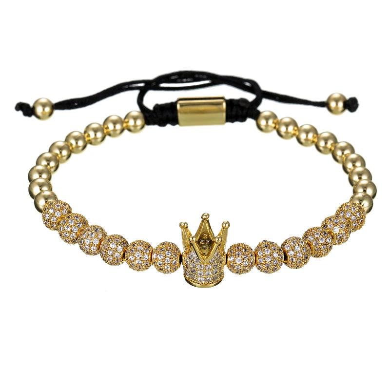 Charm Bracelets Classical Handmade Braiding Bracelet Cubic Zircon Crown Luxury Copper Beaded Adjustable Women Jewelry
Charm Bracelets Classical Handmade Braiding Bracelet Cubic Zircon Crown Luxury Copper Beaded Adjustable Women Jewelry