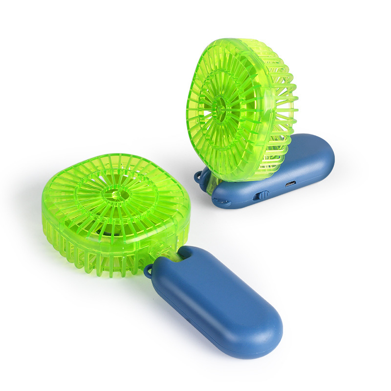 Portable Handheld Charging Small Fan 2022 New Folding Light Student Mute Large Wind Fan Manufacturer USB Pocket Desk Fan
