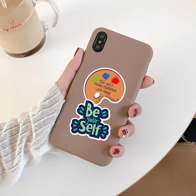 50 Piece Student stationery inspirational graffiti Sticker Phone Laptop Skateboard Car Stickers Pack for Luggage Guitar Helmet Water cup Sticker