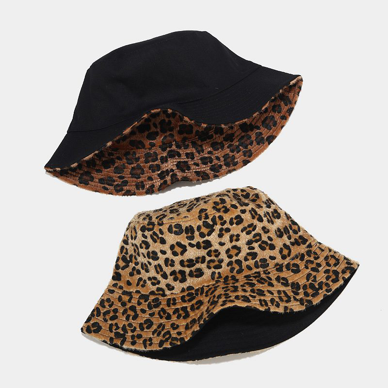 Leopard Reversible Women Bucket Hat Printed Summer Female Hat Cap Outdoor Fishing Lady Panama Casual Cap Sun hat 220325