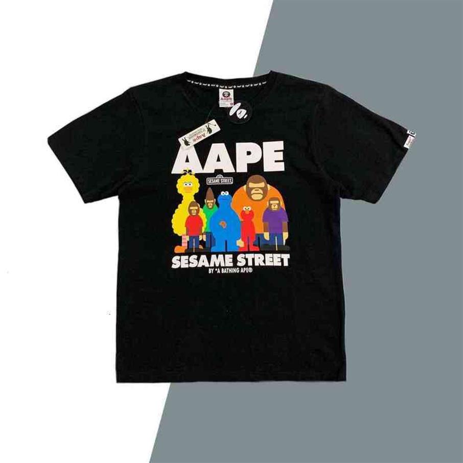 Summer tide brand AAPE short sleeve Sesame Street joint ape Legion printed T-shirt ins loose casual men's and women's ha272A, White
Summer tide brand AAPE short sleeve Sesame Street joint ape Legion printed T-shirt ins loose casual men's and women's ha272A, White