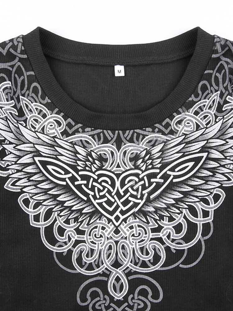 Tawnie Y2K Fairy Grunge Autumn Crop Top Printed Long Sleeve T Shirt Women Casual Grafic Tops Harajuku Vintage Clothes 220321