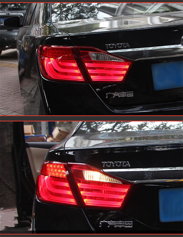 Car Tail Lights For Toyota Camry LED Fog Tail Light 2012-2014 Daytime Running Turn Signal Brake Reverse Lighting Accessories
