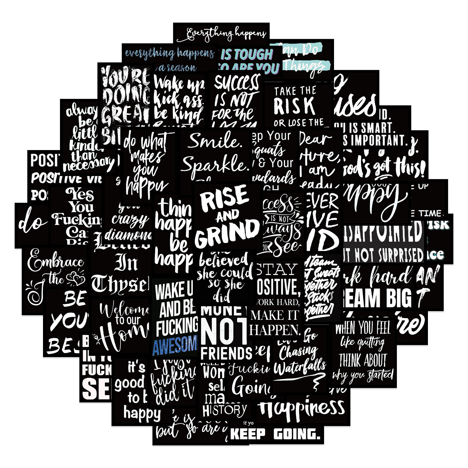 New Sexy 61Pcs Black Bottom Inspirational English Graffiti Sticker Wall Sticker Refrigerator Laptop Suitcase Guitar DIY Classic Toy Decal
New Sexy 61Pcs Black Bottom Inspirational English Graffiti Sticker Wall Sticker Refrigerator Laptop Suitcase Guitar DIY Classic Toy Decal