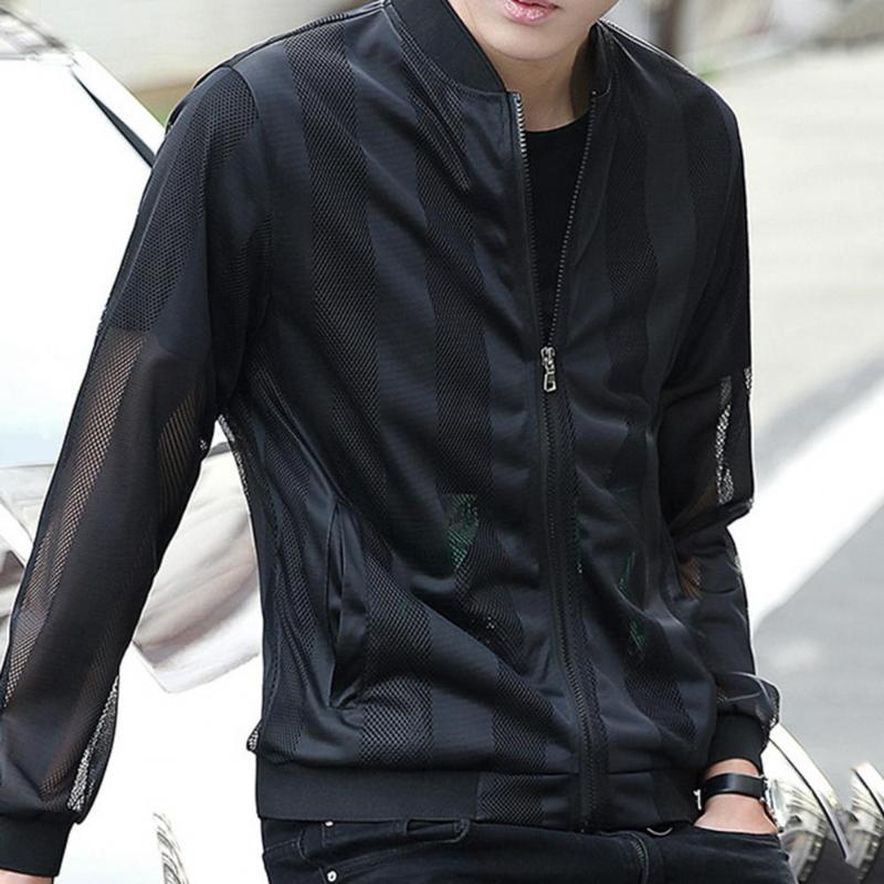 Men's Jackets Oversize Men Jacket Solid Color Long Sleeve Stand Collar Breathable Super Thin Hollow Sunscreen Coat Streetwear Chaquetas Homb, Black
Men's Jackets Oversize Men Jacket Solid Color Long Sleeve Stand Collar Breathable Super Thin Hollow Sunscreen Coat Streetwear Chaquetas Homb, Black