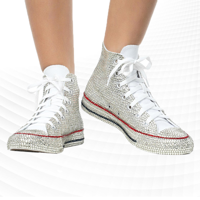 DIY Custom Rhinestone Full Diamond Trim Luxury Canvas Shoes Sparkling Personality Banquet Party Shoes large size35-44, Silver
DIY Custom Rhinestone Full Diamond Trim Luxury Canvas Shoes Sparkling Personality Banquet Party Shoes large size35-44, Silver