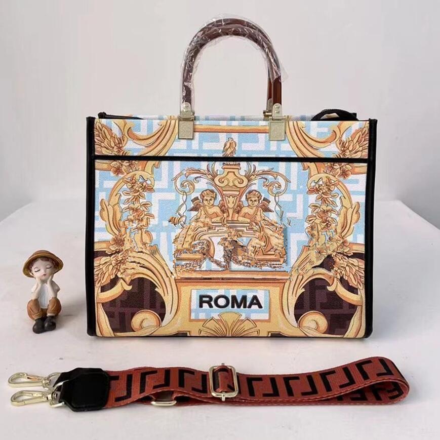 Designer Sunshine Tote Shopping Bag women fashion crossbody shoulder strap Beach handbag letter Rom print leather Travel Branded Luxury Totes, Not sold only
Designer Sunshine Tote Shopping Bag women fashion crossbody shoulder strap Beach handbag letter Rom print leather Travel Branded Luxury Totes, Not sold only