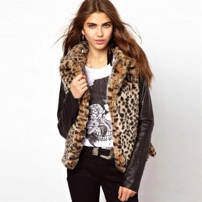 Wholesale- Leopard Slim Sale Cool Fashion Ladies Leather Jacket Patchwork PU Women QW008, 01
Wholesale- Leopard Slim Sale Cool Fashion Ladies Leather Jacket Patchwork PU Women QW008, 01
