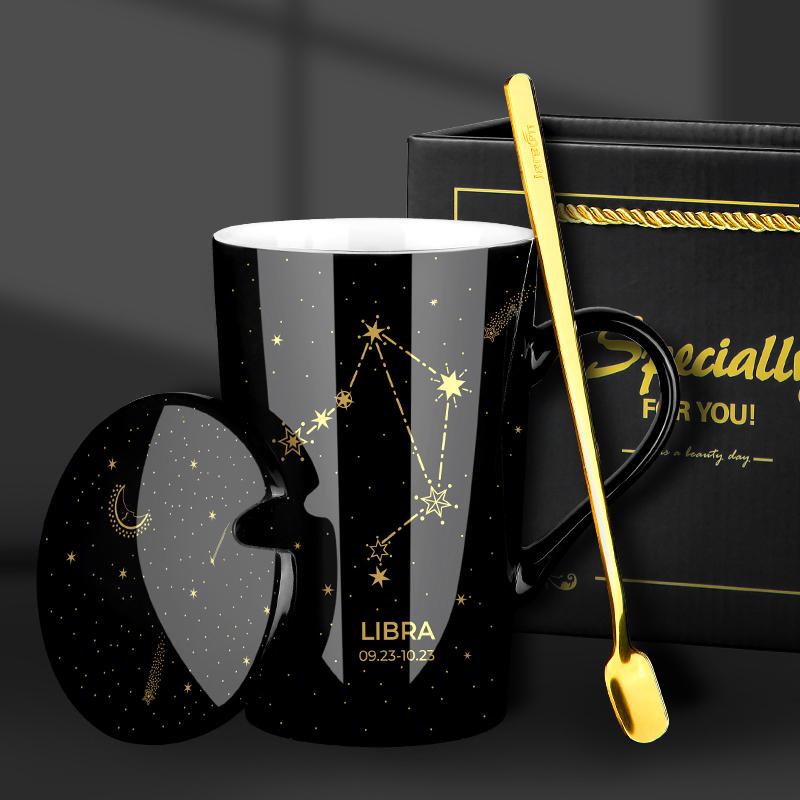 Mugs Gift Box 12 Constellations Creative Ceramic With Spoon Lid Black And Porcelain Zodiac Milk Coffee Cup 450ML Water, Virgo
Mugs Gift Box 12 Constellations Creative Ceramic With Spoon Lid Black And Porcelain Zodiac Milk Coffee Cup 450ML Water, Virgo