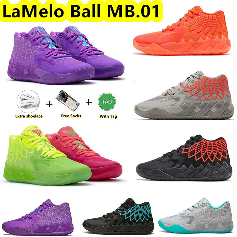 

LaMelo Ball 1 MB.01 Men Basketball Shoes Rick and Morty Rock Ridge Red Queen City Not From Here LO UFO Buzz City Black Blast Mens Trainers Sports Sneakers US 7-12, #6