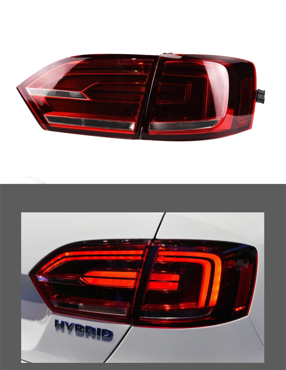 left & right running lights For VW Jetta Sagitar MK6 Tail Light 2012-2014 Full LED Reverse +Fog+Brake Turn Signl Taillights