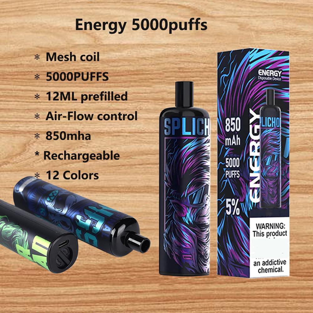 original disposable e cigarette device energy 5000 puffs kit mesh coil pod vapes puff pods prefilled 12ml 850MAH 5% cartridge Rechargeable e-cigarettes vape pen
original disposable e cigarette device energy 5000 puffs kit mesh coil pod vapes puff pods prefilled 12ml 850MAH 5% cartridge Rechargeable e-cigarettes vape pen