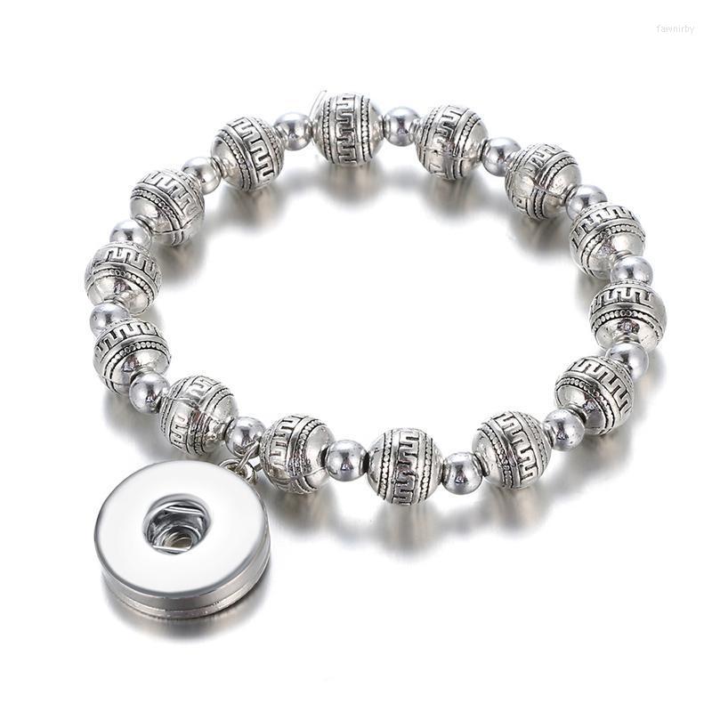 Charm Bracelets AB0057 Elegant Silver Plated Pattern Beads Simple Snap Bangle Fit 18MM Buttons Jewelry Wholesale Fawn22
Charm Bracelets AB0057 Elegant Silver Plated Pattern Beads Simple Snap Bangle Fit 18MM Buttons Jewelry Wholesale Fawn22