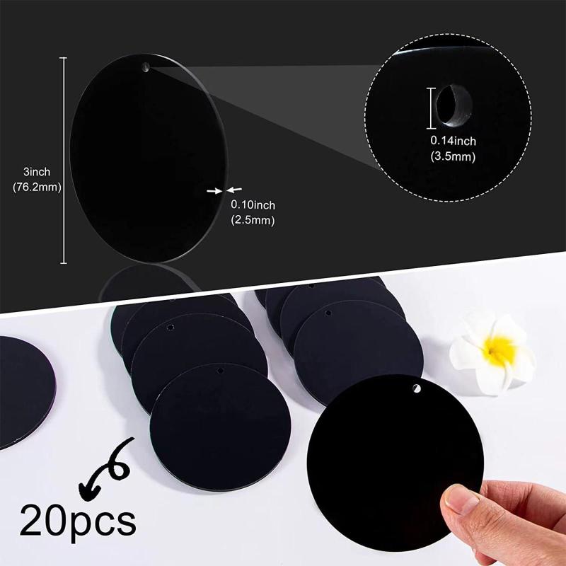 Keychains 20Pcs Black Acrylic Ornament Blanks DIY Keychain Assecories Discs PendantsKeychains
Keychains 20Pcs Black Acrylic Ornament Blanks DIY Keychain Assecories Discs PendantsKeychains