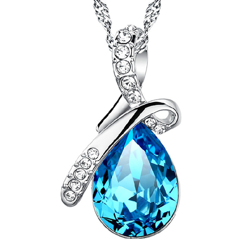 OMHXZJ Wholesale Pendant Necklaces jewelry woman Lake blue angel tear zircon 925 sterling silver pendant Charms PE33 NO Chain Necklace
OMHXZJ Wholesale Pendant Necklaces jewelry woman Lake blue angel tear zircon 925 sterling silver pendant Charms PE33 NO Chain Necklace