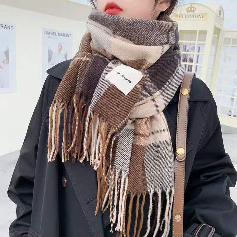 Bandanas The Imitation Cashmere Retro British Tassel Plaid Scarf Women Autumn And Winter Thickening Warm Bib Fashion Shawl Dual-useBandanas
Bandanas The Imitation Cashmere Retro British Tassel Plaid Scarf Women Autumn And Winter Thickening Warm Bib Fashion Shawl Dual-useBandanas